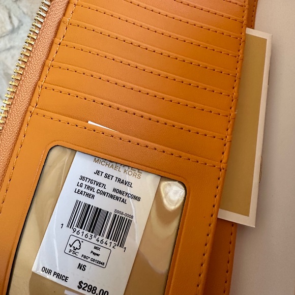 Michael Kors Large Emilia Shoulder Handbag & Wallet set NWT honeycomb - Picture 11 of 13